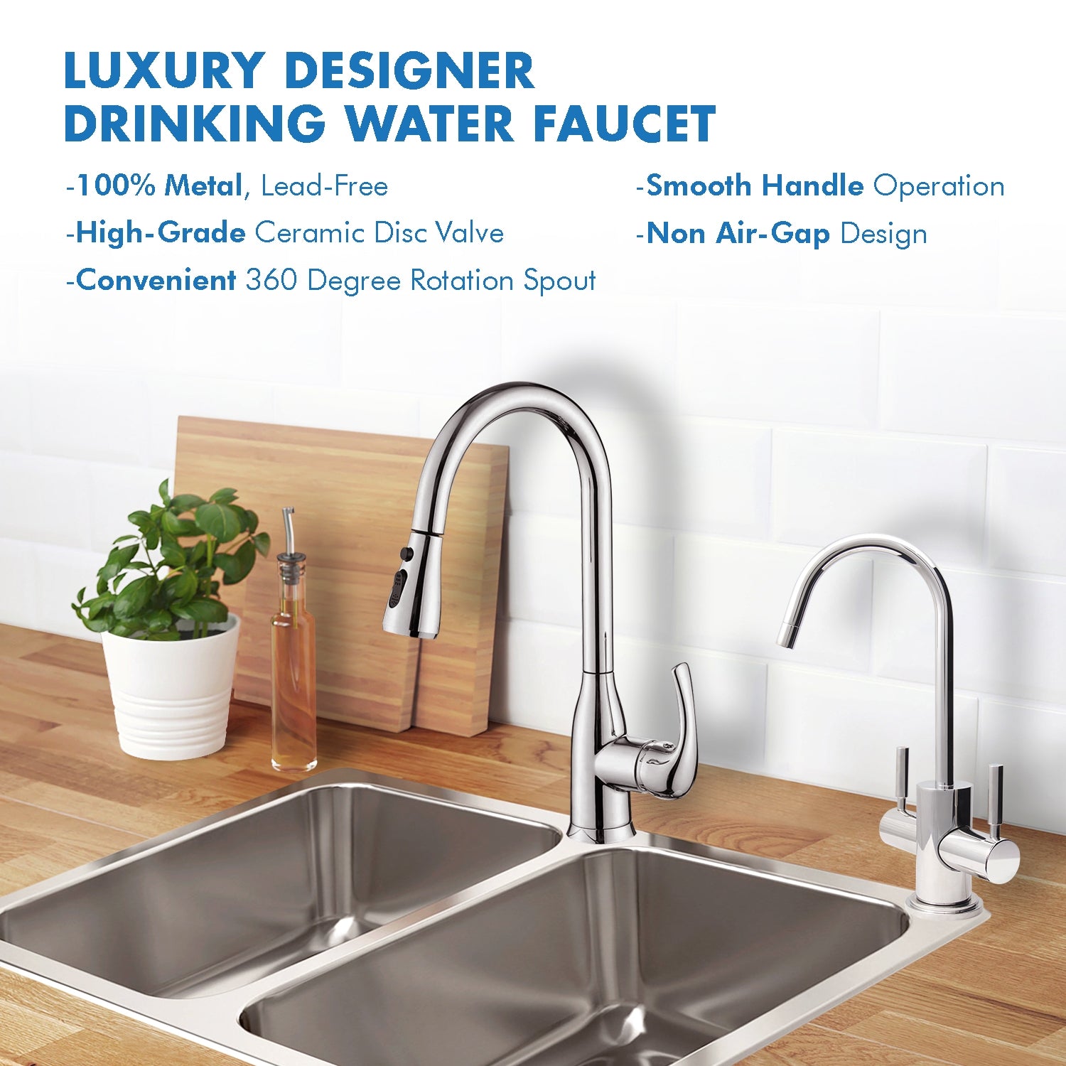 WESTBROOK Hot and Cold Water Reverse Osmosis Faucet - Chrome, Lead-Free