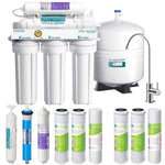 ROES-PH75X - Essence Alkaline Mineral 6-Stage 75 GPD Reverse Osmosis Water Filter System With Extra Pre-Filter Bundle, WQA Certified