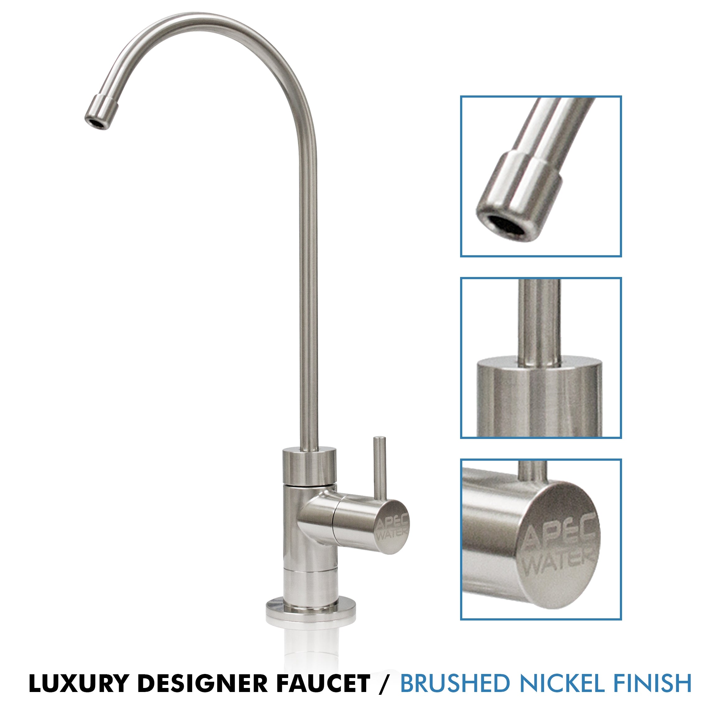 APEC Luxury Designer Faucet - Brushed Nickel, Lead-Free