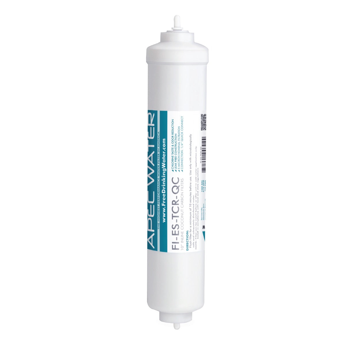 APEC ESSENCE 10 Inch Inline Carbon Filter With Quick Connect, 5 Micron