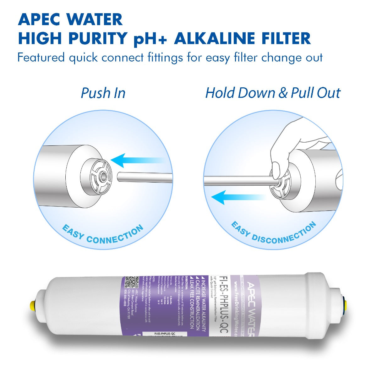 APEC RO Replacement Filters Complete Filter Set for ESSENCE 75 GPD PH Reverse Osmosis 6-Stage Systems (Stages 1-6)