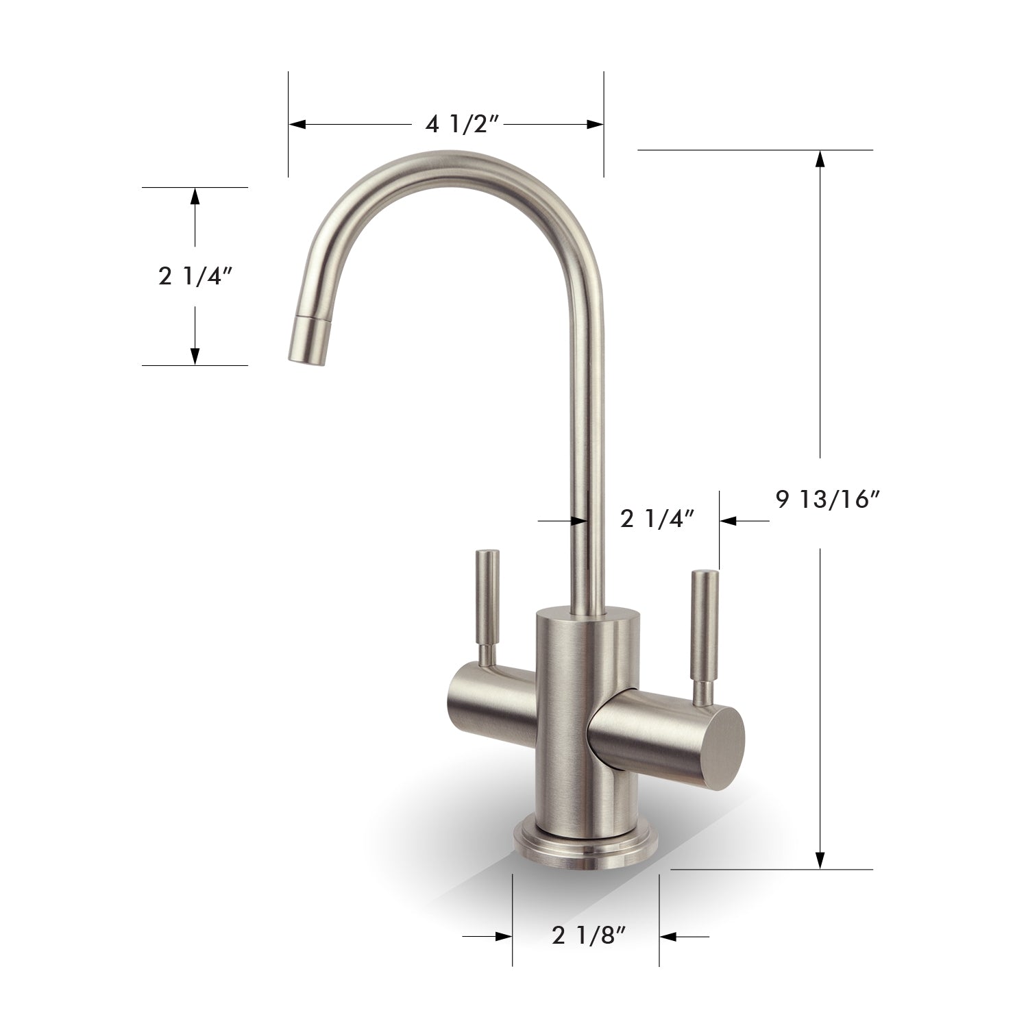WESTBROOK Hot and Cold Water Reverse Osmosis Faucet - Brushed Nickel, Lead-Free