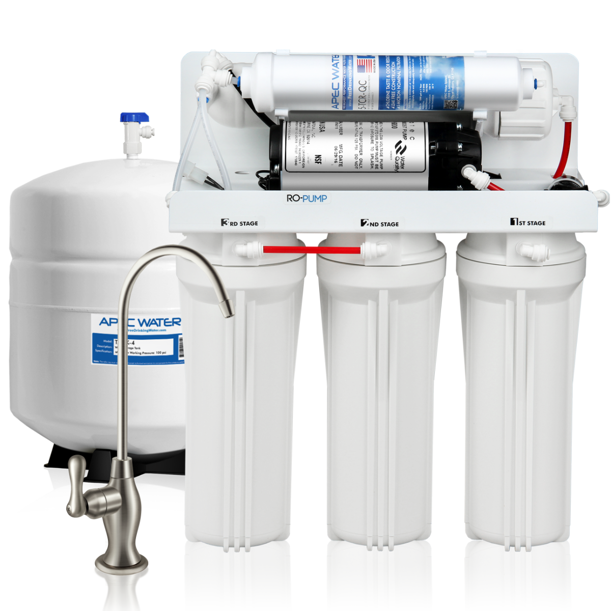 APEC Ultimate RO System with Booster Pump 45 GPD