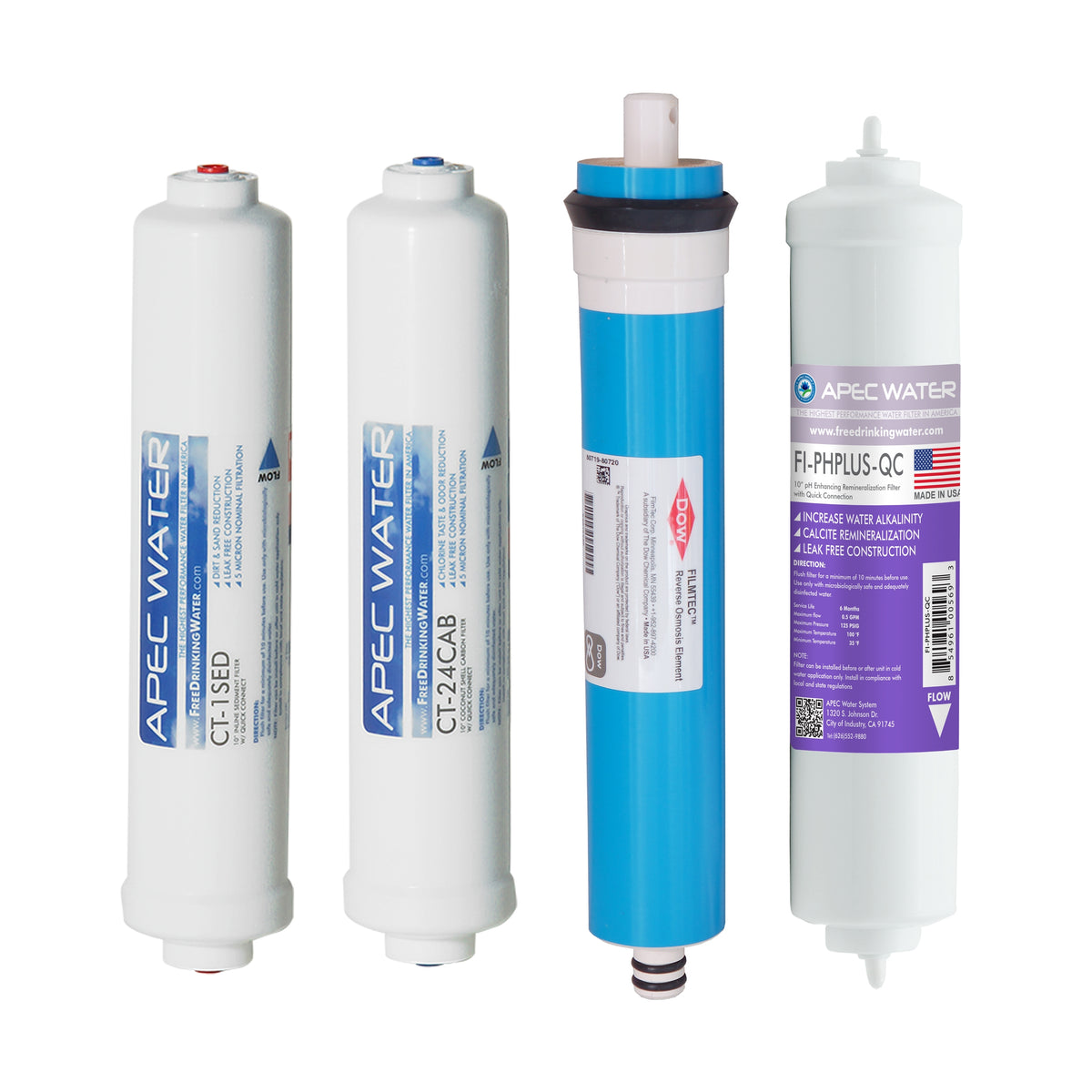 Rocip Filter APEC Complete Filter Set for ULTIMATE RO-CTOP-PH and RO-CTOP-PHC ...