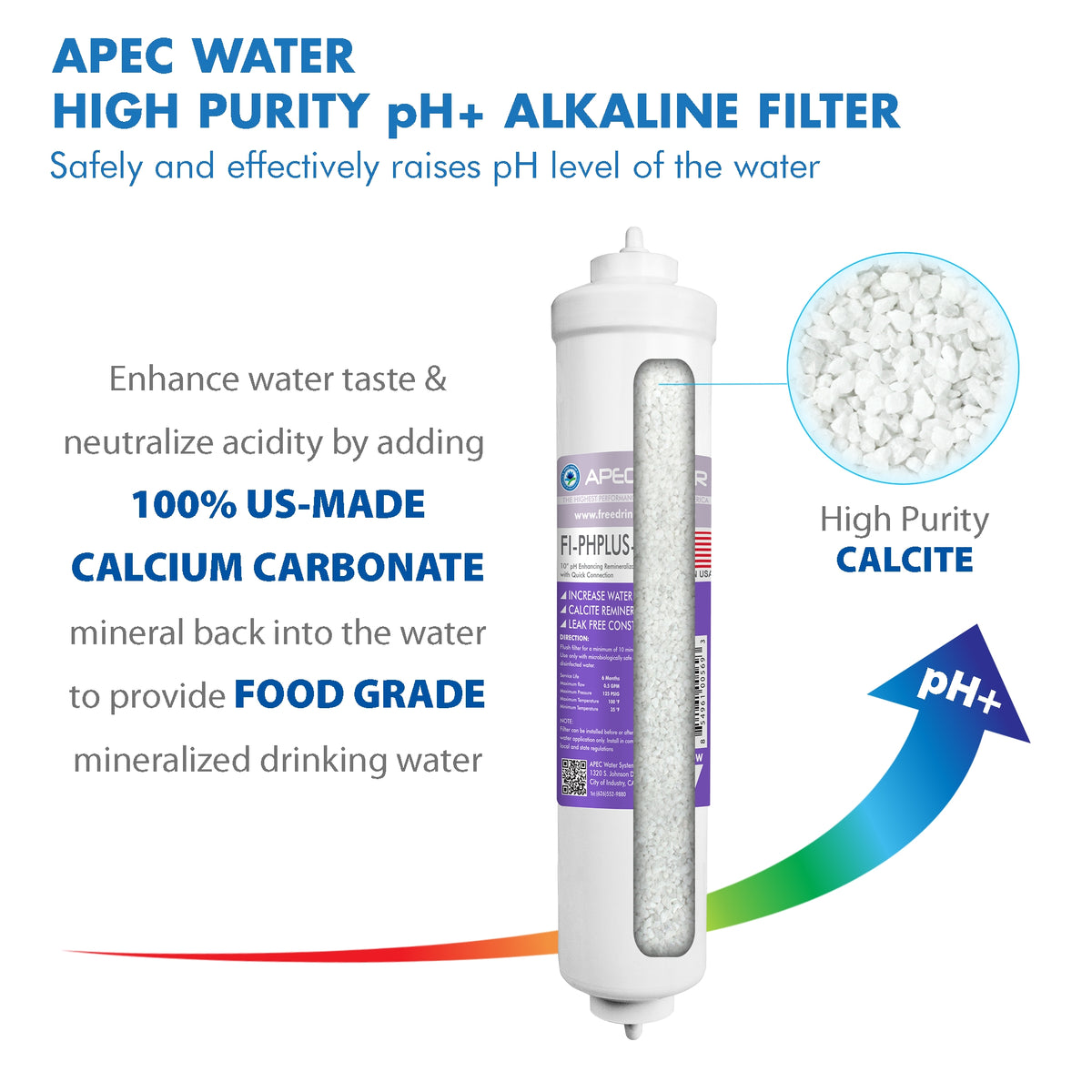 RO-PH90 pH Plus Calcium Mineral Water Filtration System
