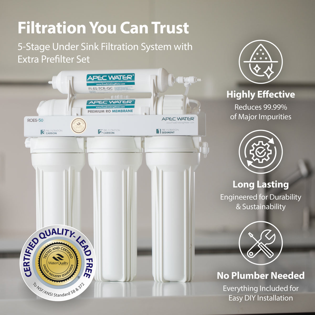 Water Fund Roes ROES-50X - Under Sink RO Water Filtration System