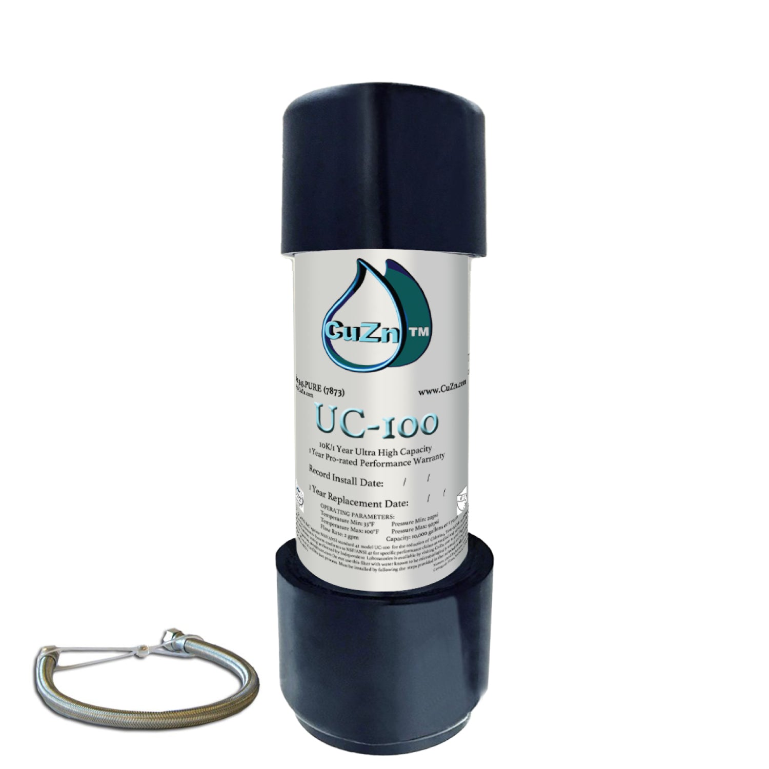 CuZn UC-100 Under Counter Water Filters Ultra High Capacity