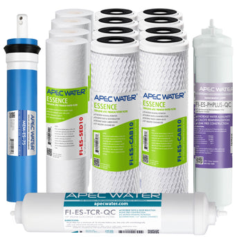APEC RO 2 Year Replacement Filter Set for ESSENCE 75 GPD PH Reverse Osmosis Systems (Stages 1-6)