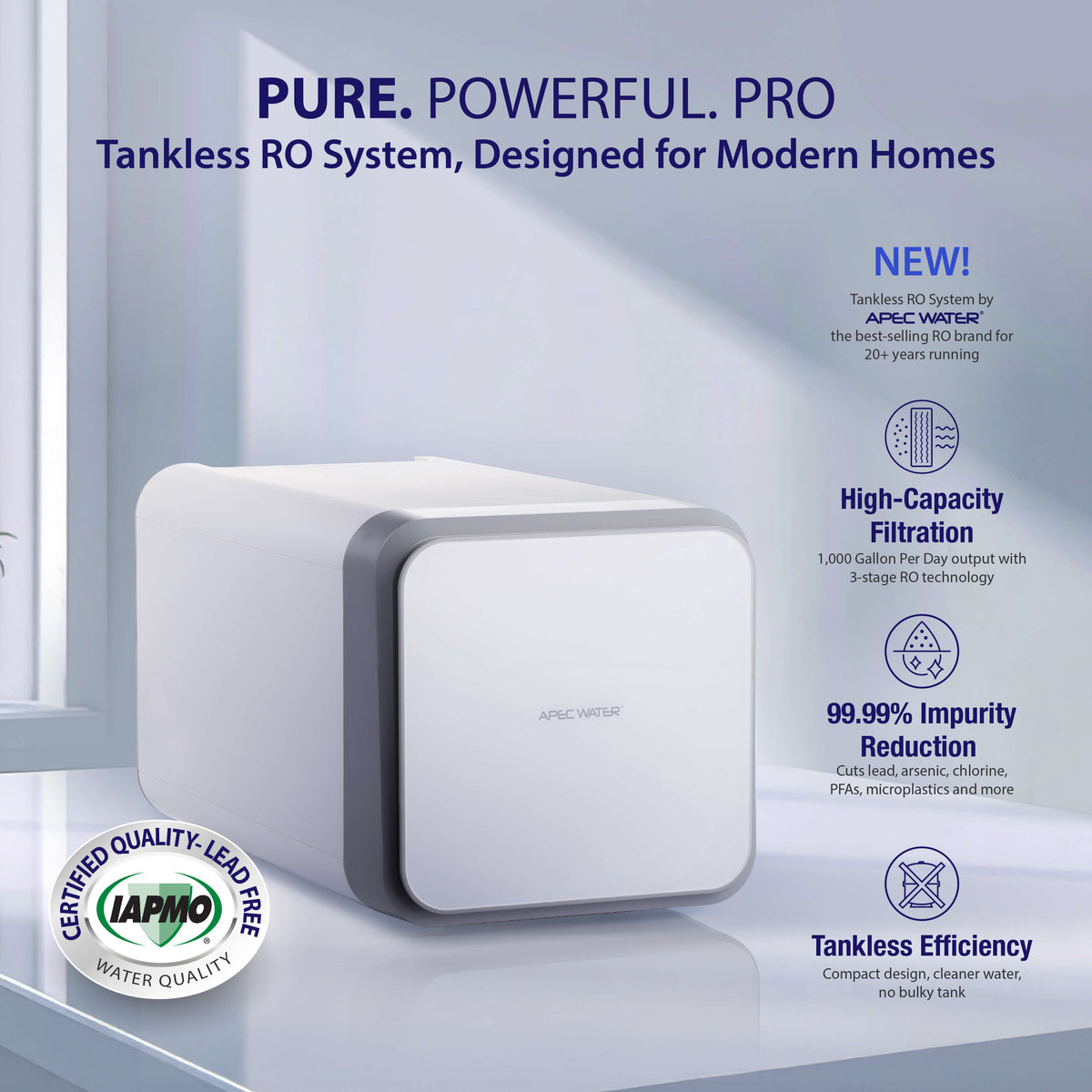Rotl Sign ROTL-A1000 - Tankless RO System, NSF 372 & 58 Certified 1000 GPD