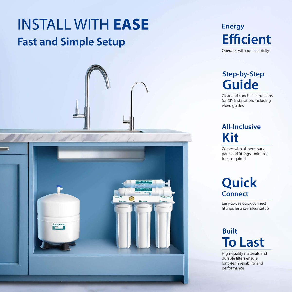 ROES-50 - Under Sink Reverse Osmosis Water Filration System