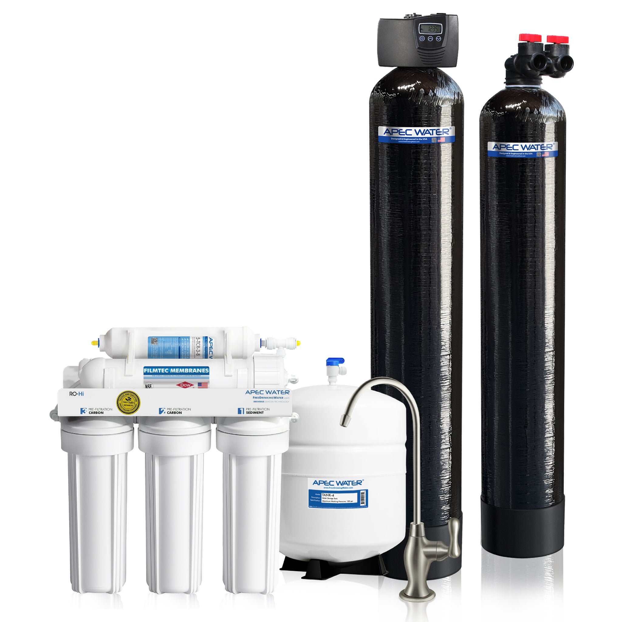 Water Filter Unit Complete Set Whole House Water Filter Combo System with RO System