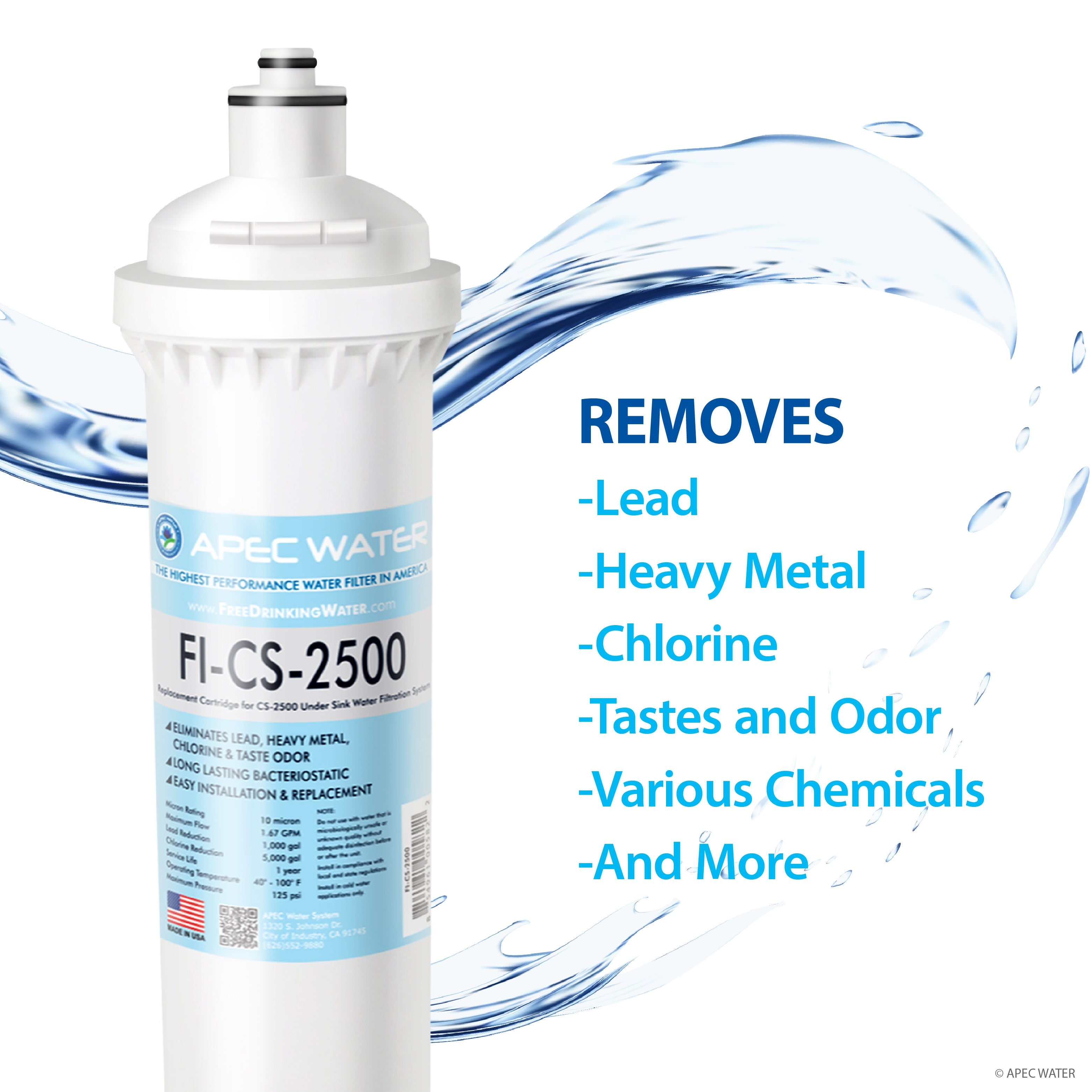 FI-CS-2500 Replacement Filter for CS-2500 Water Filtration System