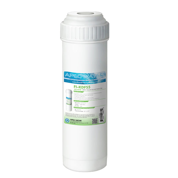 APEC KDF55 2.5x10 GAC Filter for Chlorine, Heavy Metals