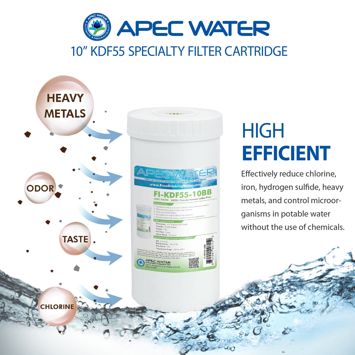 Whole House KDF55/GAC Filter for Heavy Metals & Chlorine