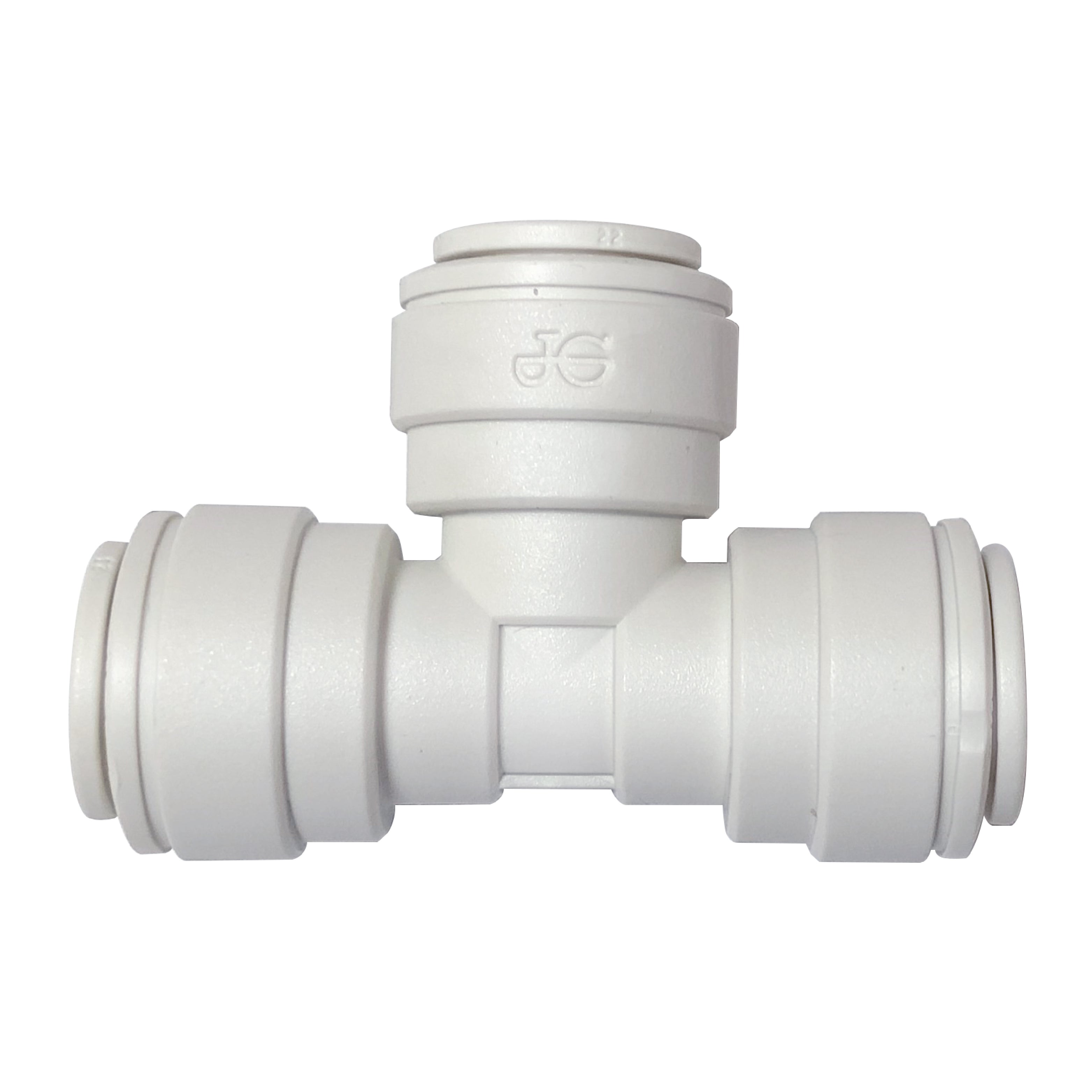 John Guest RO Union Tee Water Fitting, 1/4" Push-to-Connect, Plastic, PP0208W