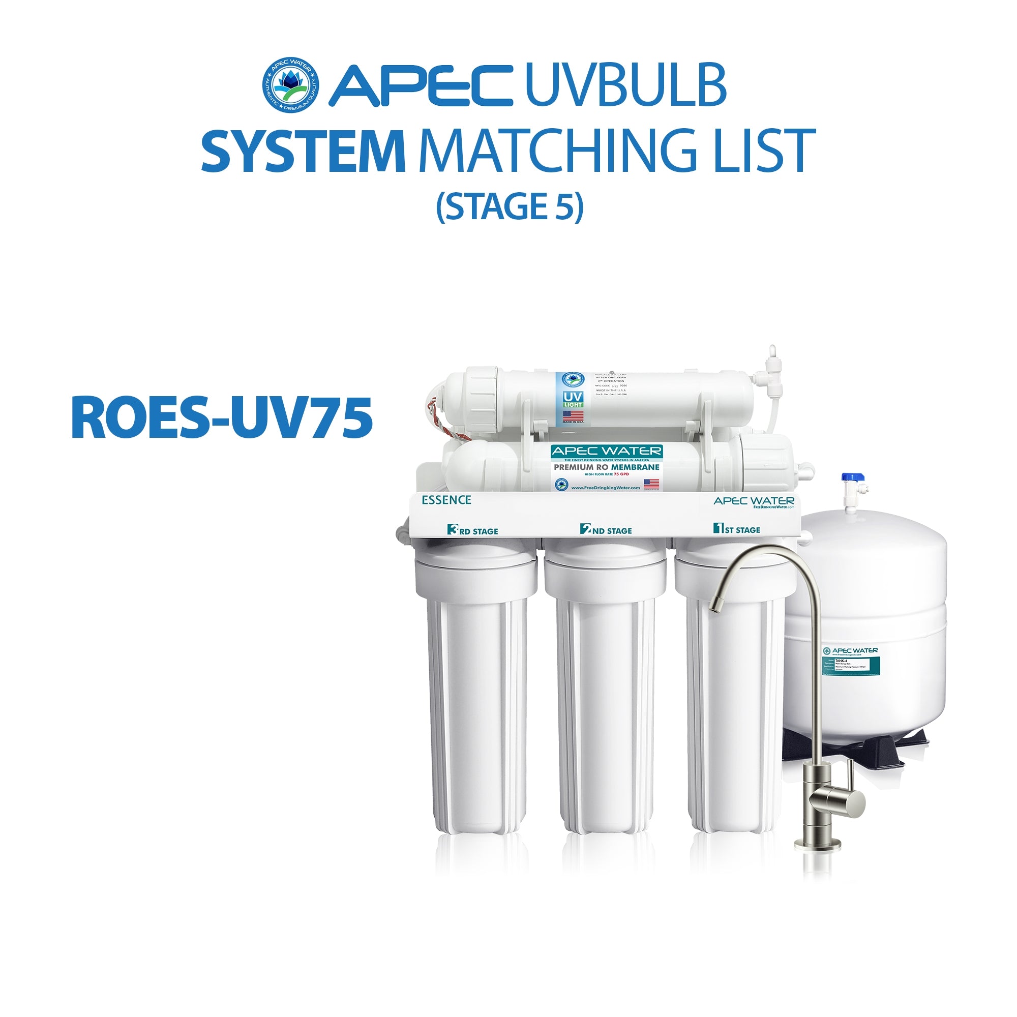 UV replacement bulb for ROES-UV75 Reverse Osmosis System with UV option Upgrade - 4 pin connector 6 watts